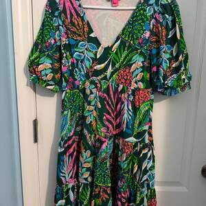 Lilly Pulitzer Chiara Tiered Dress Size S Multi Sunshine Jungle